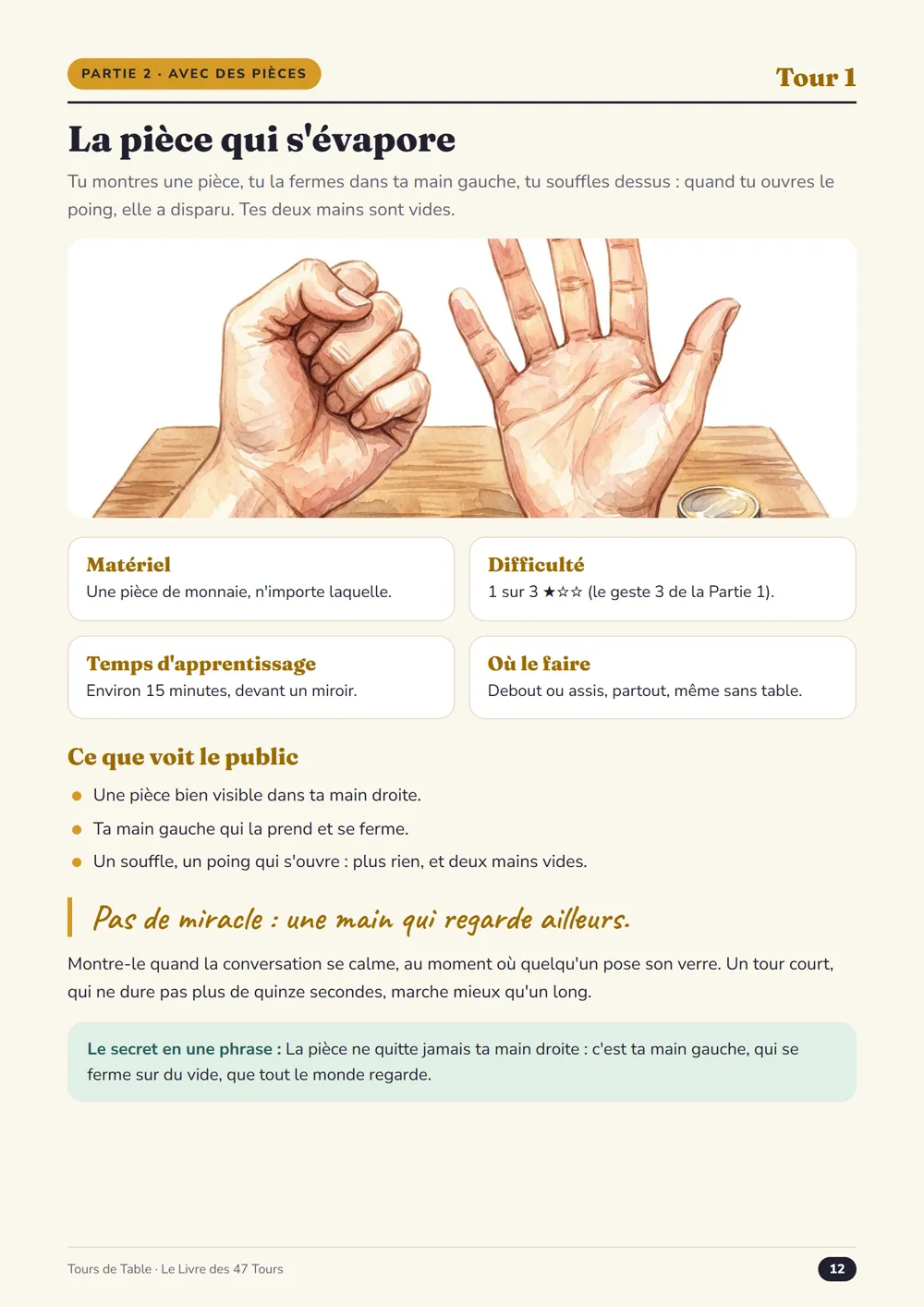 Page « La pièce qui s’évapore »